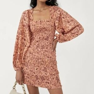 𝅺free People Women's Smock It To Me Mini Dress small NWT